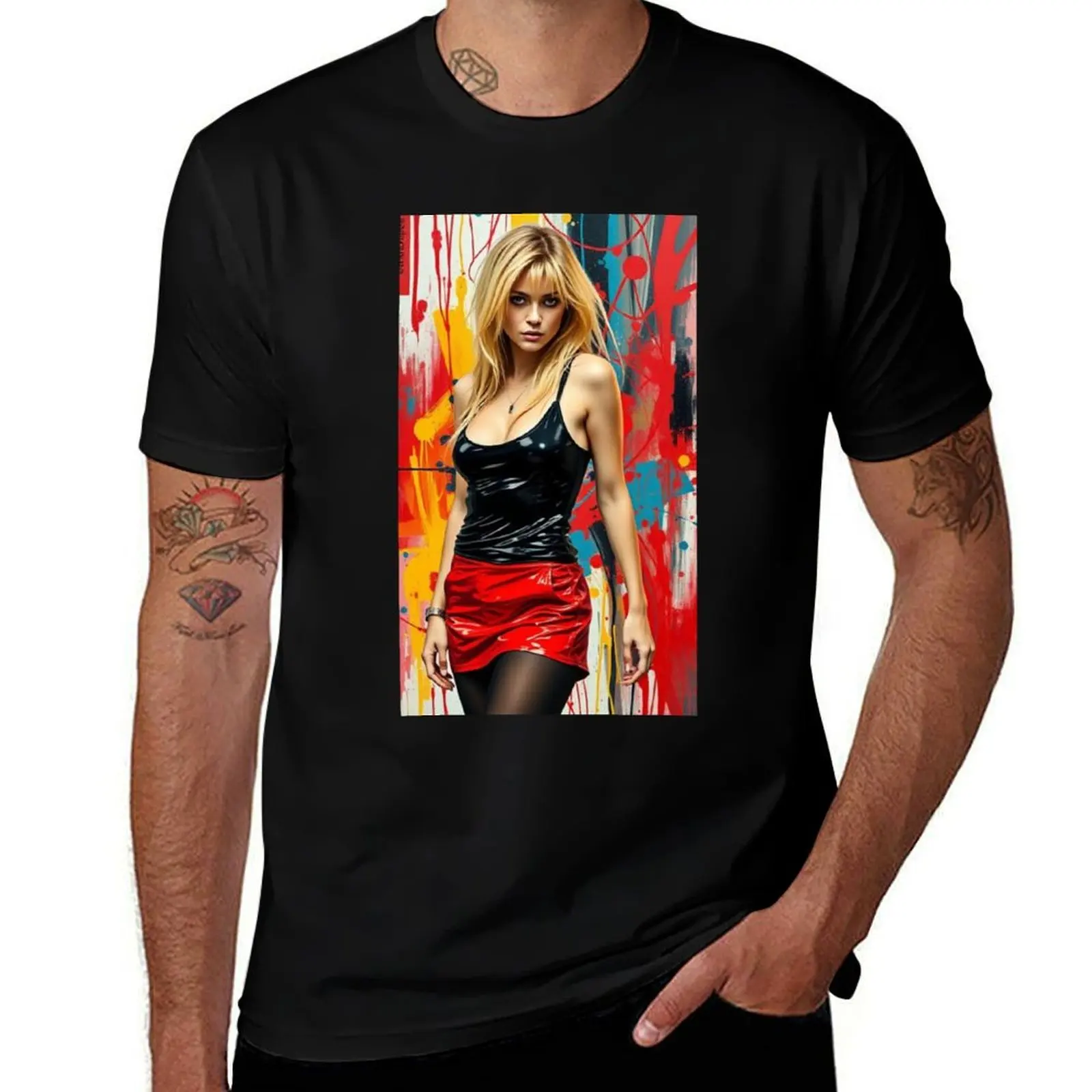 

Blonde Graffiti T-Shirt football t shirt vintage t shirts boys animal print Short sleeve tee men