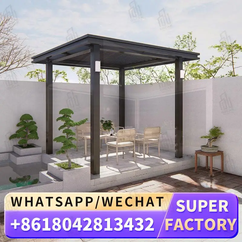 Моторизованный павильон с двойным дахом на крыше в Южной Африке, уличный 3x4 6x4 с регулируемой функцией и устойчивой к атмосферным воздействиям конструкцией жалюзи