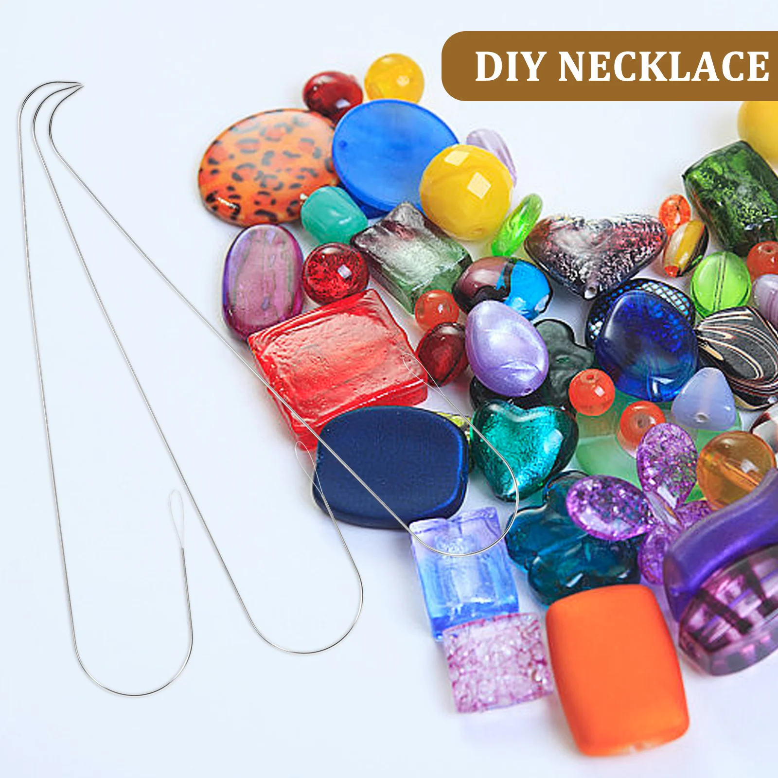 

4Pcs Beading Curved Needles Multi-Use Zinc Alloy DIY Bead Threader for Jewelry Making Beads Necklace Bracelet Craft