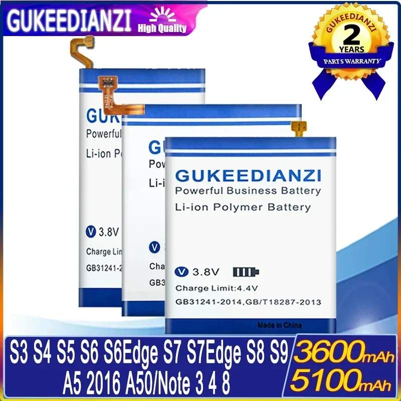 Battery For Samsung Galaxy S9 S8 S7 S6 Edge S5 S4 S3 Note 3 4 8 , A5 2016 A50 A505F A510F N9000 N910 I9300 G900 Bateria
