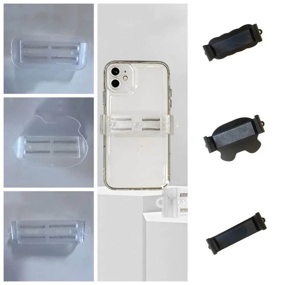 

Phone Fixed Frame Transparent Phone Back Clip Adjustable Transparent Phone Clip Holder Detachable Universal Phone Back Bracket