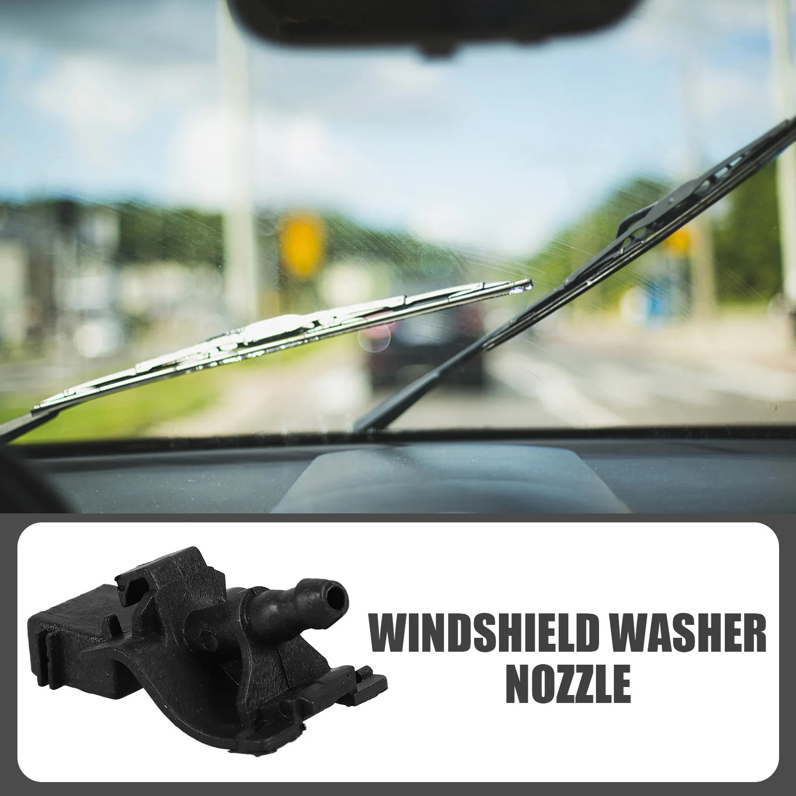 

Windshield Washer Nozzles Plastic Front High Efficiency Durable Construction Easy Installation Automotive Replacement Parts Long