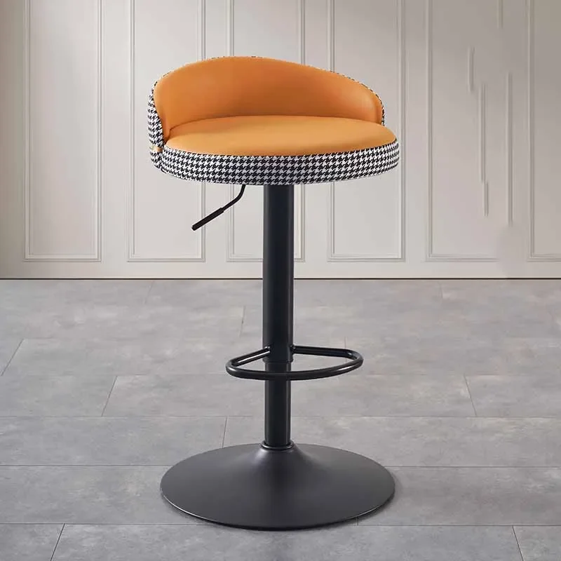 

Swivel Vanity Luxury Modern Modeling High Minimalist Barber Bar Chair Office Adjustable Metal Computer Chair Soft Furniture