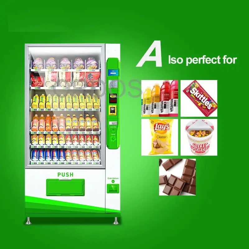 Smart 24 Hours Self-Service Automatic Milk Food Snack Drink Vending Machine With Ce Cb Iso9001