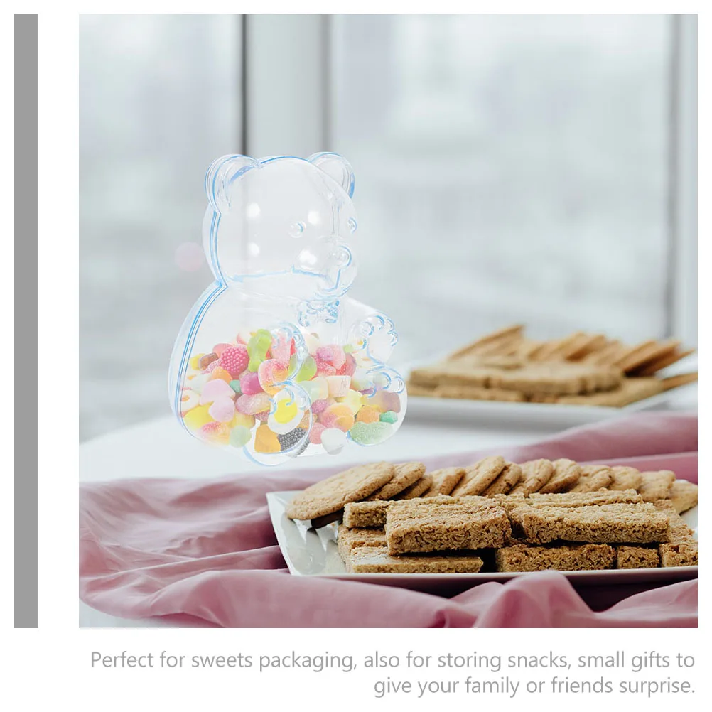 

12Pcs Clear Bear Candy Boxes Wedding Party Treats Chocolate Packing Box Small Gift Favor Boxes Bear Candy Box Wedding Supplies
