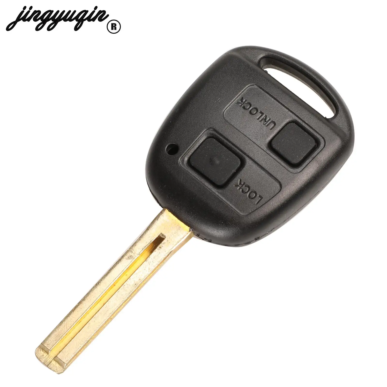 Jingyuqin 10ชิ้นสำหรับ Toyota Corolla Land Cruiser Yaris Camry RAV4 Lexus LS400 RX300 GX460เคสเปลือกกุญแจรีโมท TOY43 TOY48 TOY47