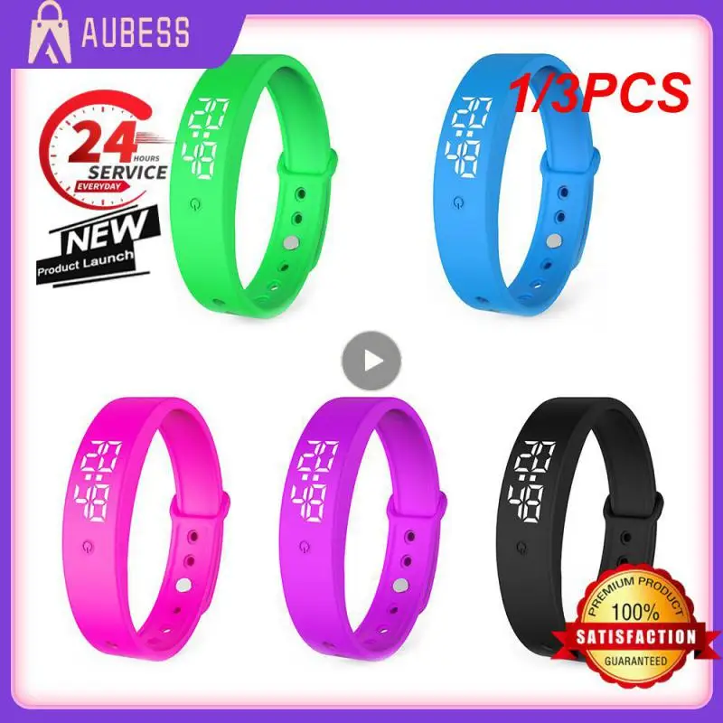 1/3PCS Body Temperature Monitor Thermometer Vibration Alarm Wristband Smart Bracelet A Pulseira Inteligente Screen Step Counting