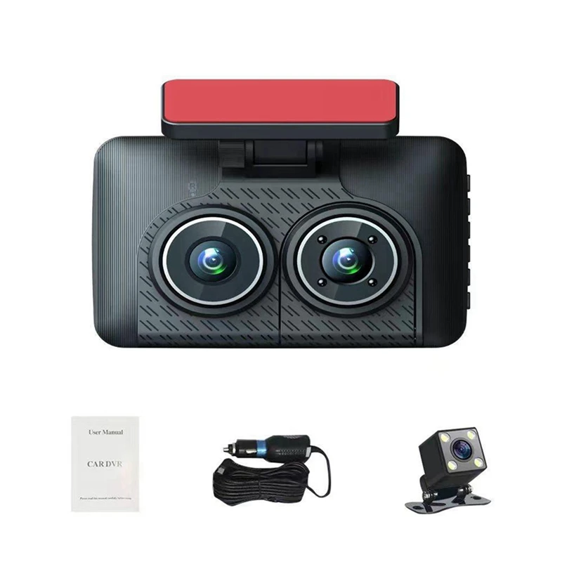 4Inch 1080P Three Lens Car Recorder With Function HD Night Vision Recorder Driving Camera For Car