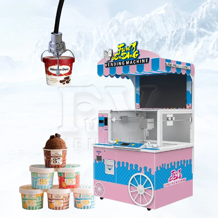 Outdoor funny game Self-service Store Ice cream Fully Automatic Vending Machine