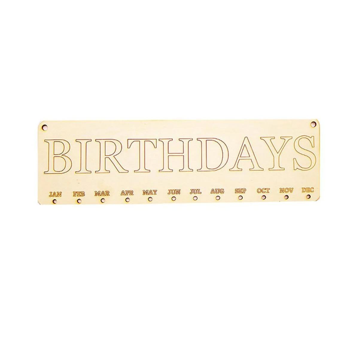 Tablero de placa de madera colgante con letras de cumpleaños, recordatorio de cumpleaños para Festival, calendario artesanal, regalo para decoración de fiesta en casa (1 placa, 1