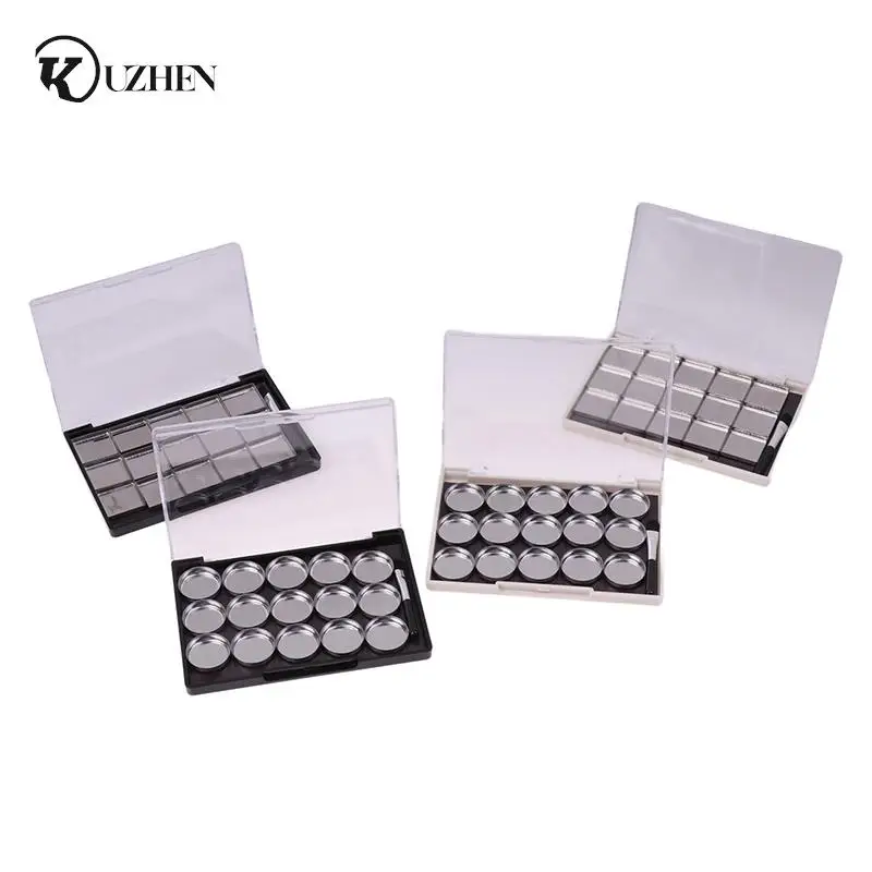 Empty Magnetic Cosmetics Palette 15 Grids 20mm Iron Plate And Brush Eyeshadow Blusher Lipstick DIY Makeup Box