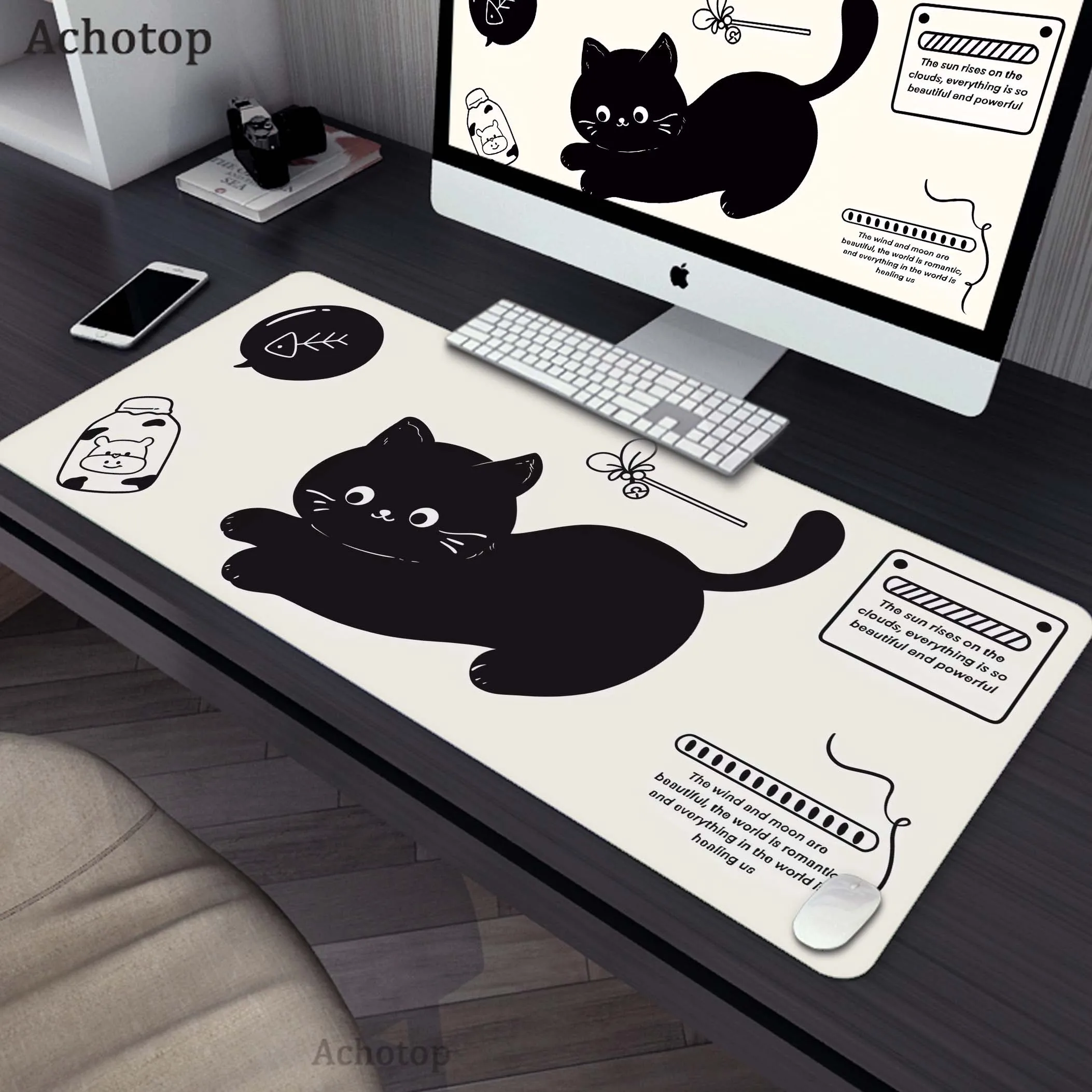 

Mouse Pads Gaming Laptop Game Mouse Mat Mouse Pad Design Cartoon Cat Paattern Desk Mat Speed Keyboard Pads Gamer Desk Mat