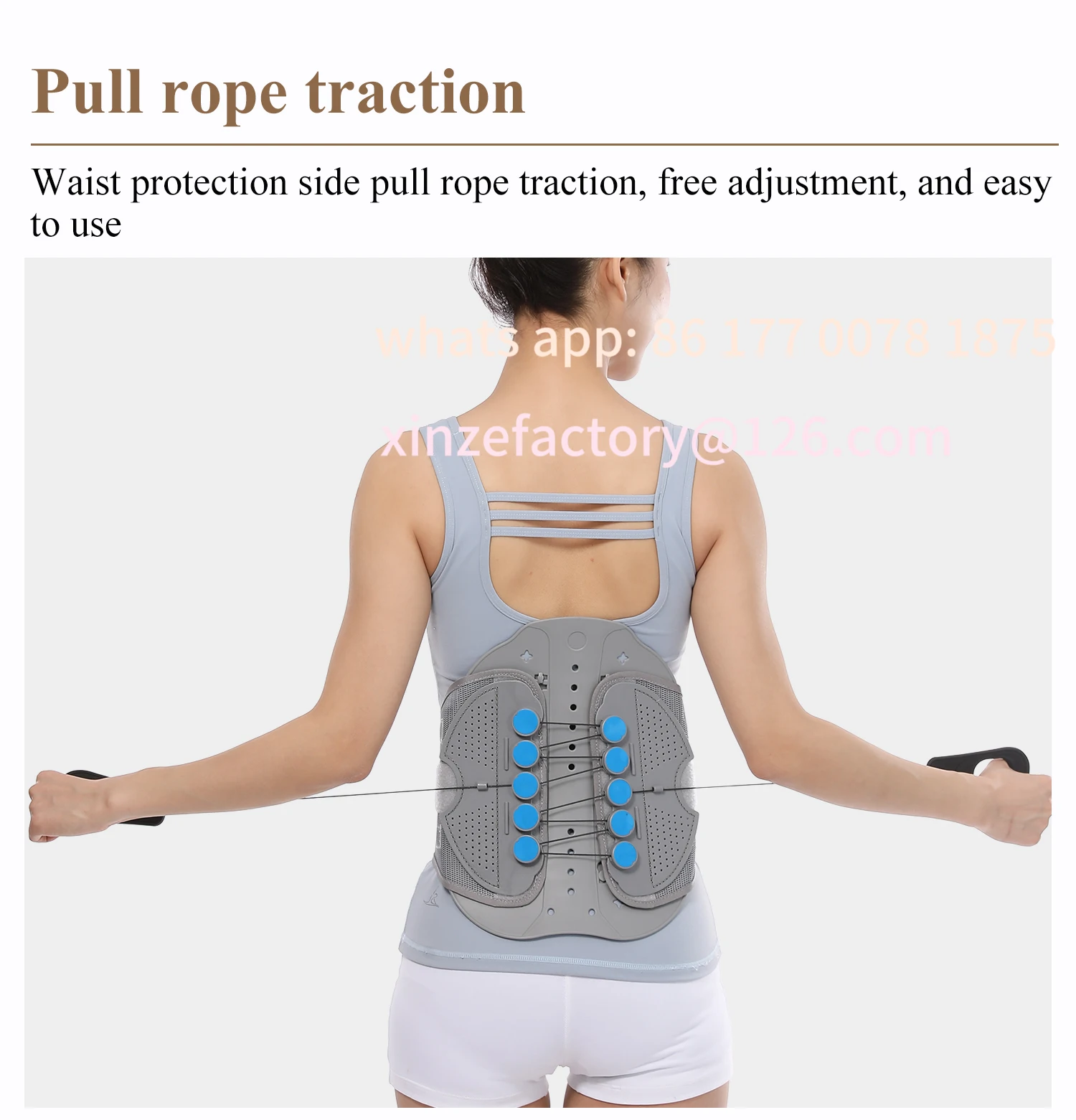 Customizable Low Pain Support Belt Adjustable Low Back Bracket for Lumbar Disc Herniation