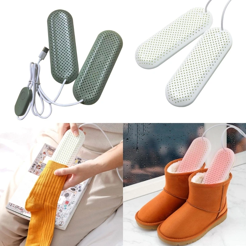 Electric Shoe Dryer Portable USB Intelligent Timing Shoe Boot Drying Machine Remove Odor Fast Drying for Hotel Dorm Home A0KF