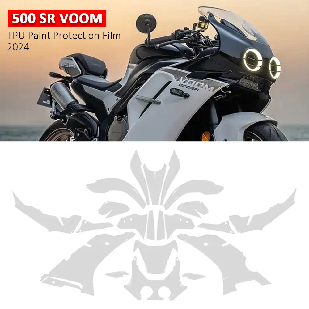 PPF TPU Paint Protection Film Motorcycle For CFMOTO 500SR 500 SR VOOM Fuel Tank Protection Transparent Anti-Scratch Film 2024