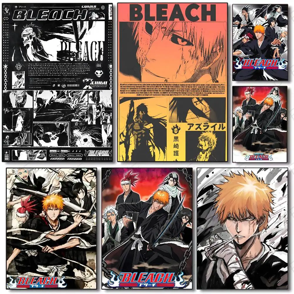 1PC ANIMEb-Bleach anime Poster Art painting poster with prints Home bedroom living room decoration gift