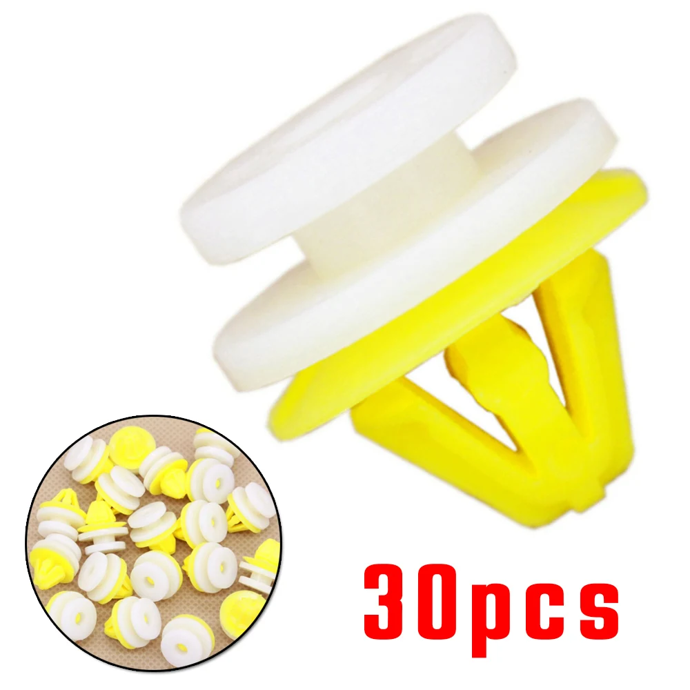 Yellow + White Retainer Parts Replacement 30pcs/kt Accessories Clips DYC500030 Door Cladding Fit For 2008-2015 LR2