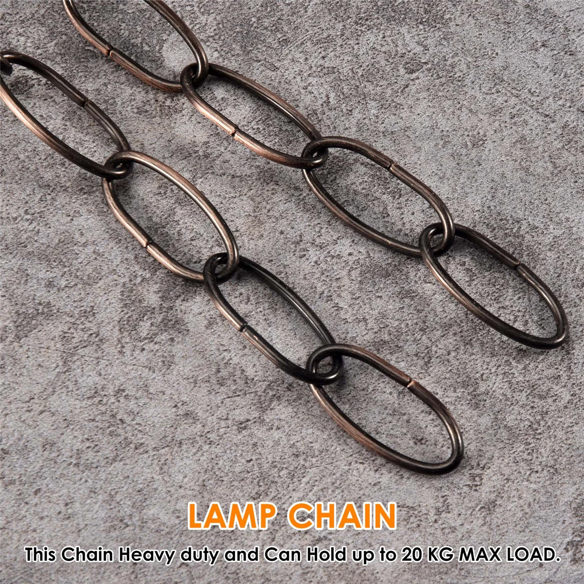 A62X 1M Heavy Duty Chain สําหรับโคมระย้าสไตล์วินเทจโคมไฟแขวน,สีบรอนซ์แดง