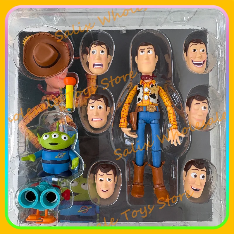 Neu auf Lager: Woody Ver.2.0 KO Kaiyodo Revoltech Woody Ver.2.0 Toy Story Actionfigur Anime-Actionfigur Modell Spielzeug Geschenk