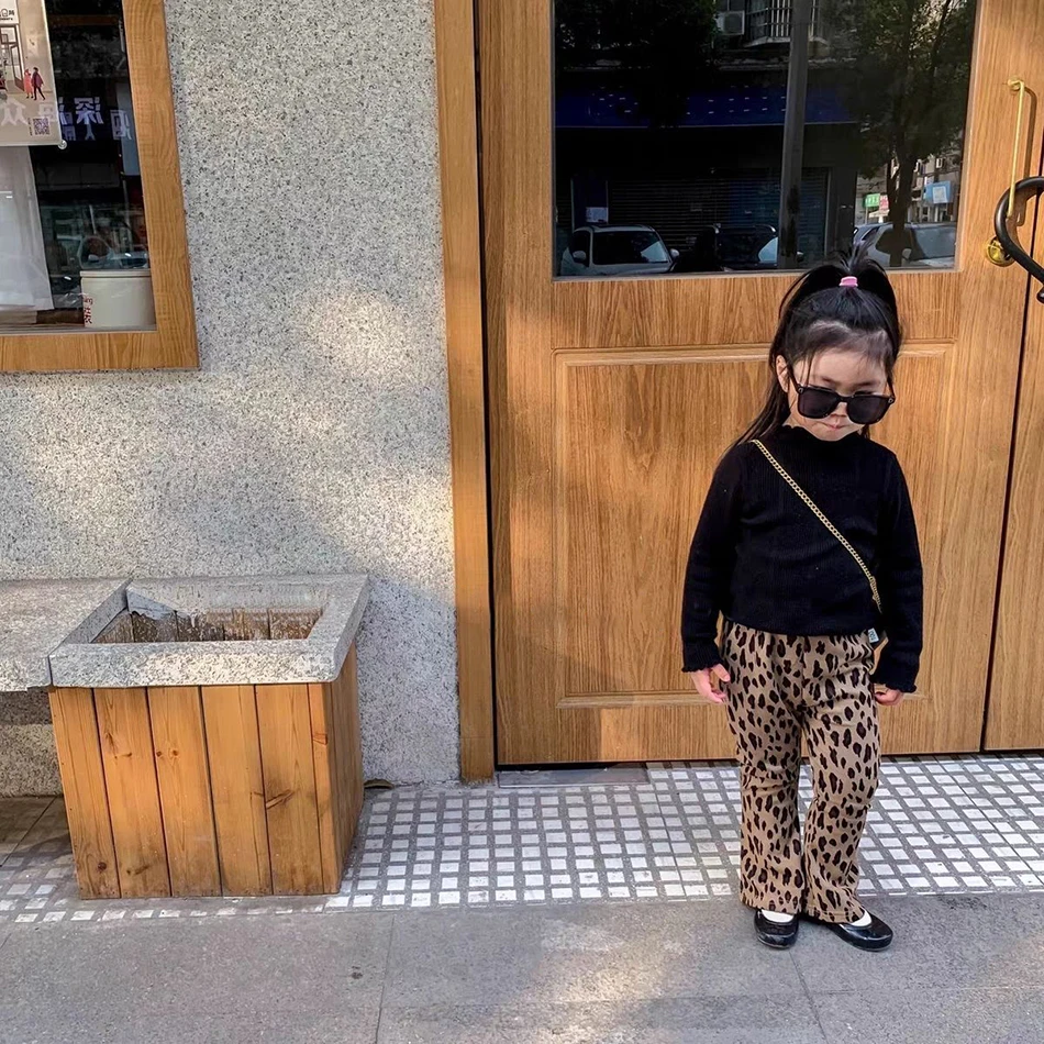 Girls Fashionable Flared Pants for Autumn and Winter Comfort Soft and Warmth Material Designed Suitable Little Girls Daily Wear