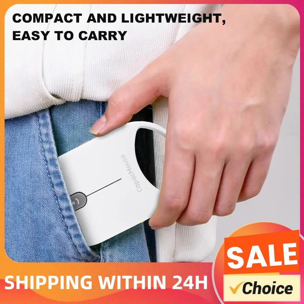 

Портативная бесшумная мышь, перезаряжаемая мини-емкостная мышь, беспроводная мышь с USB-приемником, 4 регулируемых уровня DPI для ноутбуков и ПК