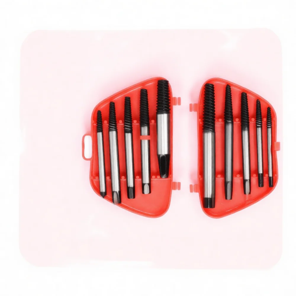 Bolt Extractor Set Broken Screw Remover Tool Stripped Fastener Extraction Kit Carbon Steel Hardware Manual Workshop Repair