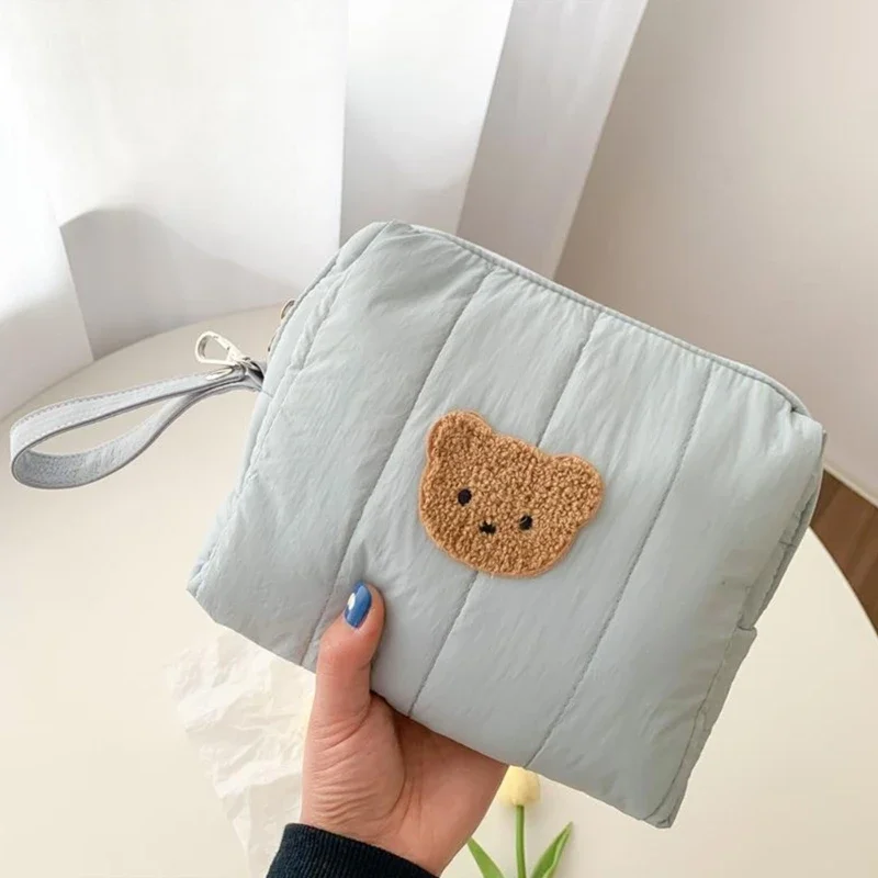 Portable Baby Diaper Bag Newborn Nappy Pouches Cartoon Bear Stroller Hanging Storage Bag Sanitary Diaper Organizer