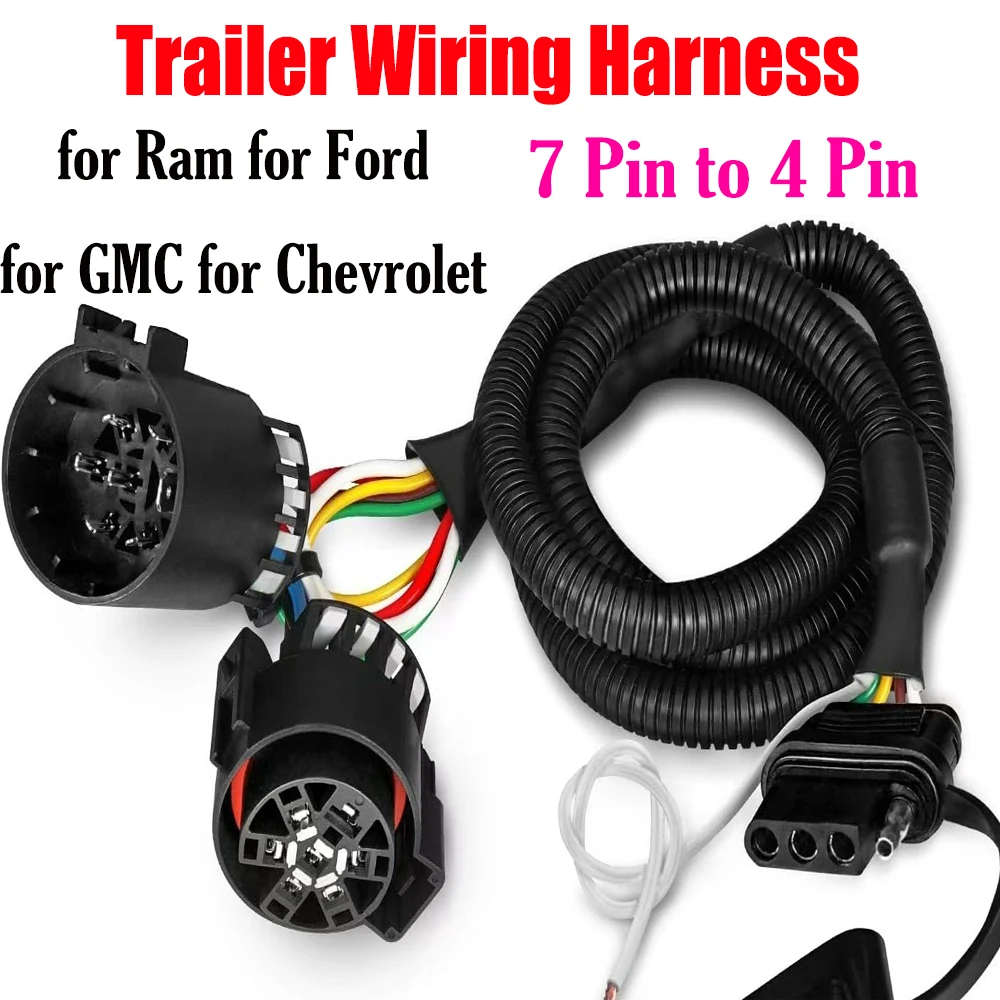 

Trailer Wiring Harness 4pin 7pin Trailer Wiring Harness Male and Female Adapter Extension Cable for Ford vehicles for Chevrolet