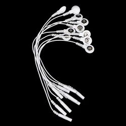 10pcs Electrode Lead Wires Adapter Cables Treatment Instrument Conversion Line Pin-To-Snap Adapter electrodes Cables Plug