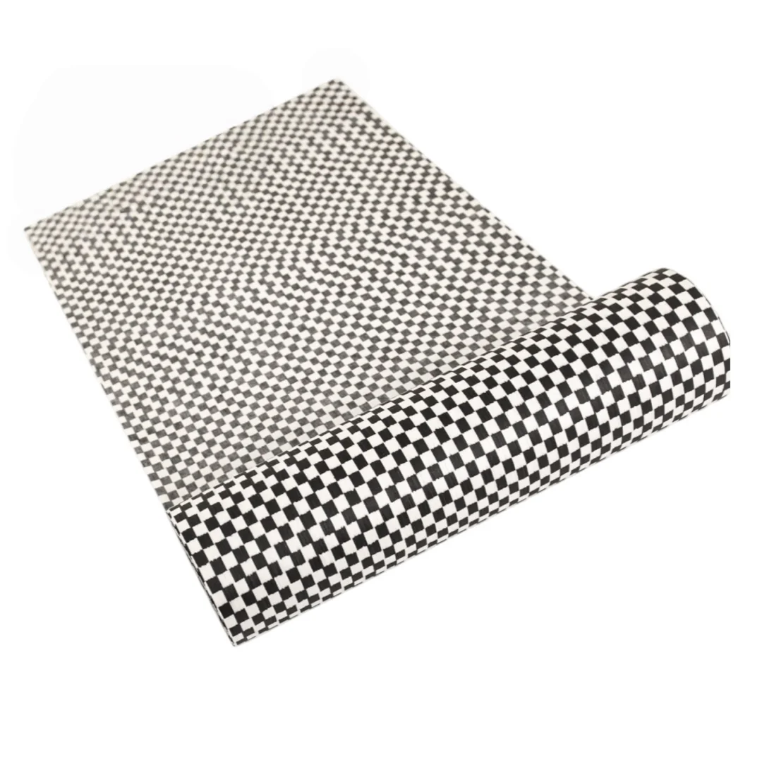 

Length:2.5m Width:400mm T:0.25mm Black White Small Checkerboard Tech Wood Veneer Home Yacht panel Veneering DIY Projects