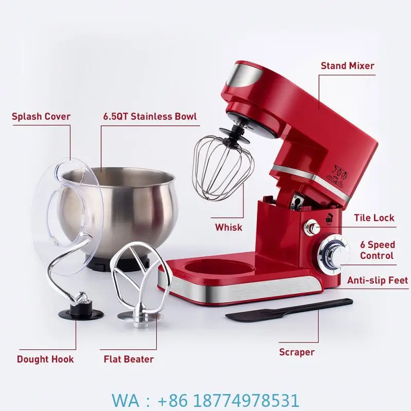 1. Simple Style 6L Bakery Prep Station Automatic Multi-Spec Desktop Layout For Egg Liquid Whisking And Flour Kneading Craft