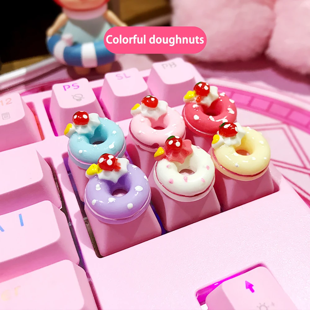 Lovely Anime Keycaps R4 Cartoon Cake Cute Cat Claw Flower Beautiful Girl Pink Personalized Custom PBT Mechanical Keyboard Keycap