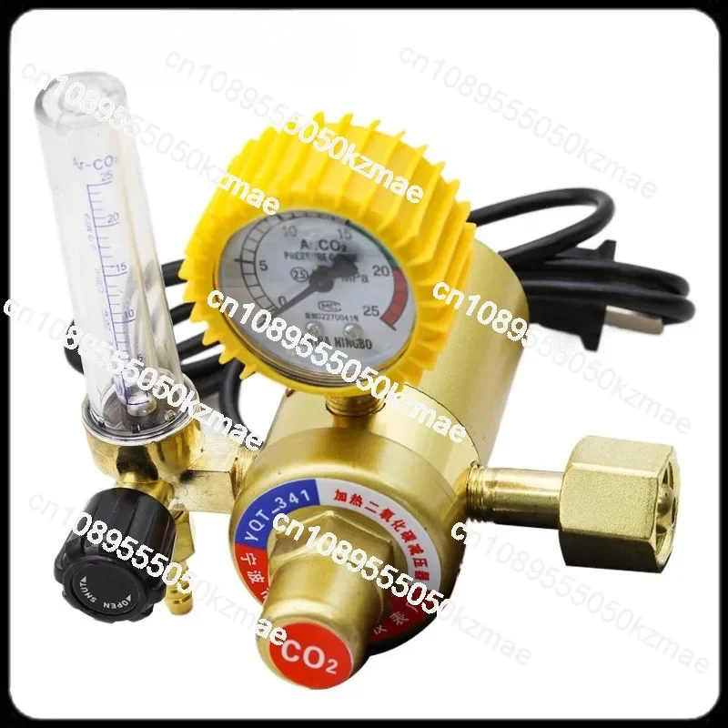 36/110/220V CO2 Pressure Regulator Carbon Dioxide Pressure Reducer Heated Pressure Gauge Meter Flowmeter for MIG/TIG Welding