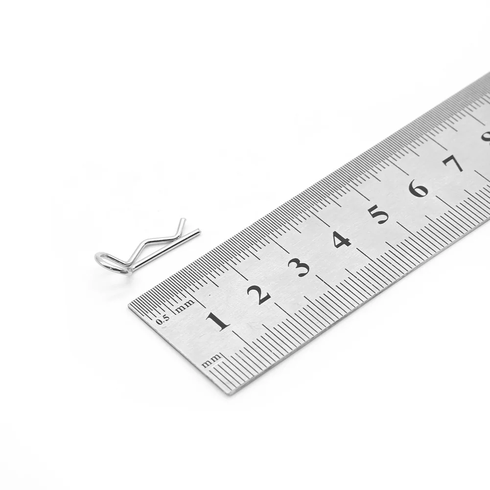 10 Pack R-Shaped Metal Fastener Pin Clips For 1:10 Scale RC Crawler Truck Accessories Replacement Part