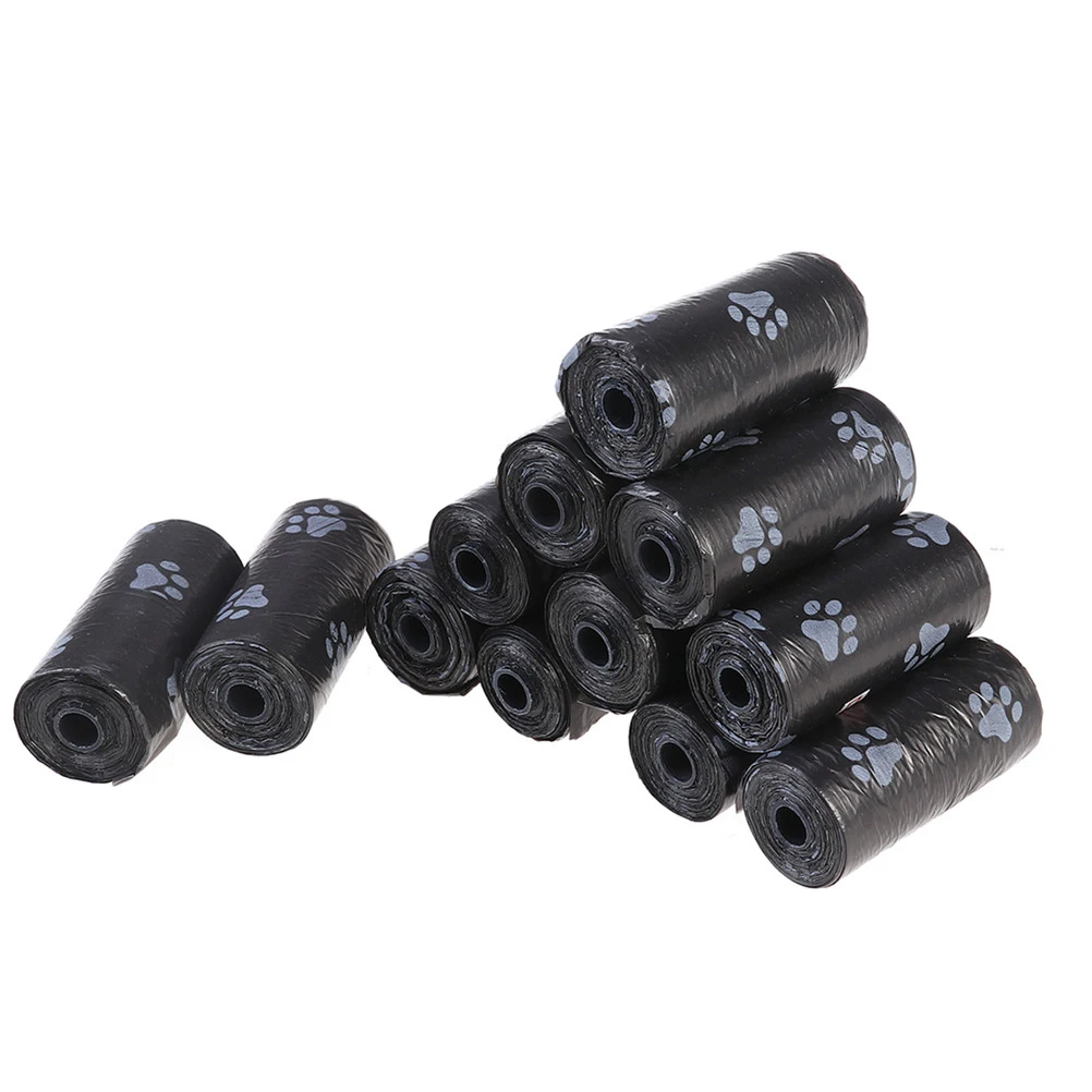 

24 Roll Claw Print Pet Waste Bags Eco Friendly Washable Outdoor Supplies Garbage Container Daily Use Strong Durable