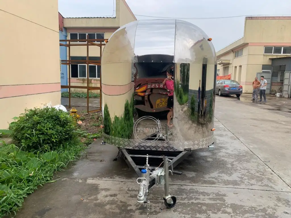 OEM personalizado 8 metros de fluxo de ar caminhão de reboque de alimentos para venda Europa móvel lanche sorvete carrinho de venda com cozinha completa