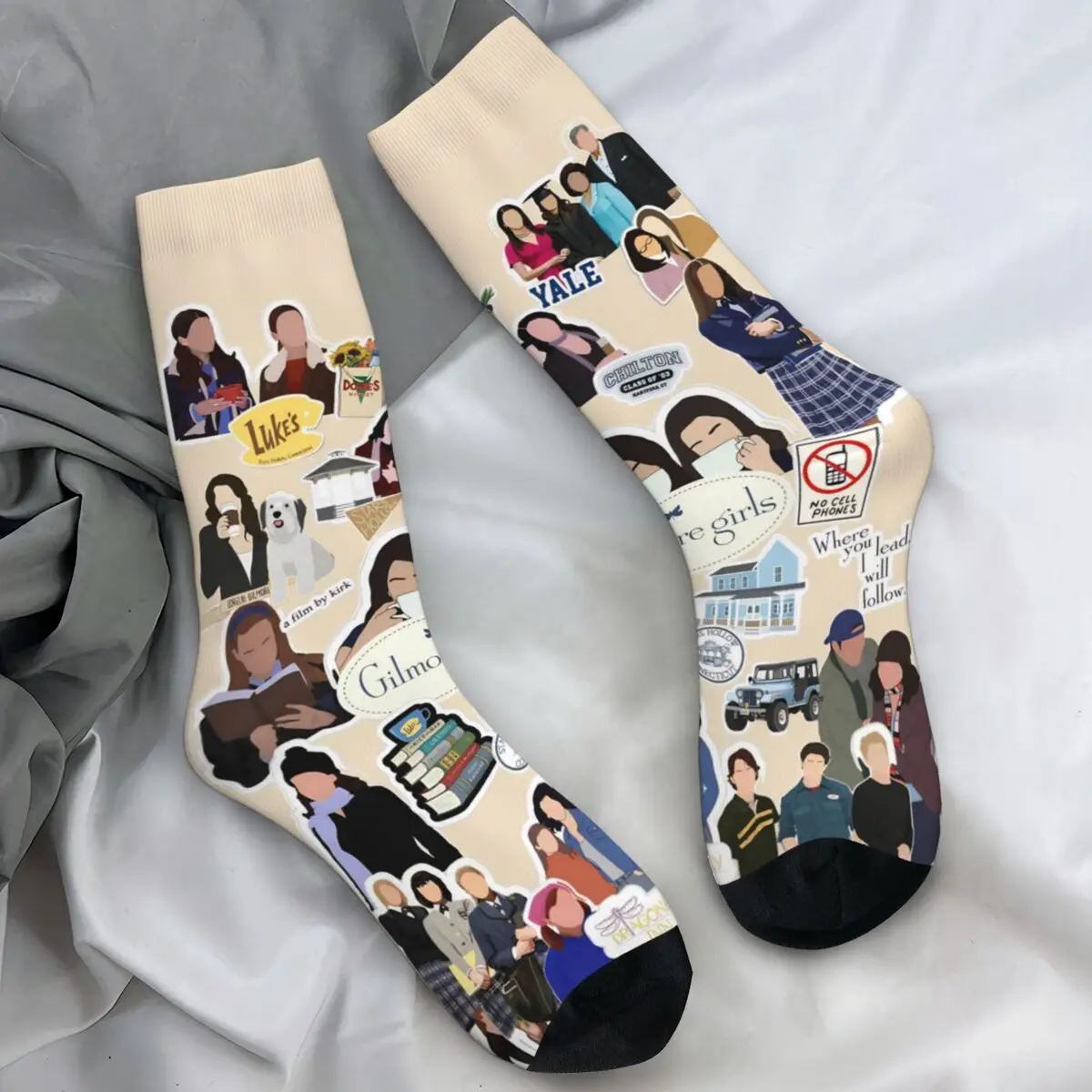 أنا أحب جيلمور الفتيات التلفزيون الأمريكي روري جيلمور الجوارب الربيع جوارب الرجال الجوارب الناعمة الدافئة سكيت عدم الانزلاق الجوارب #1