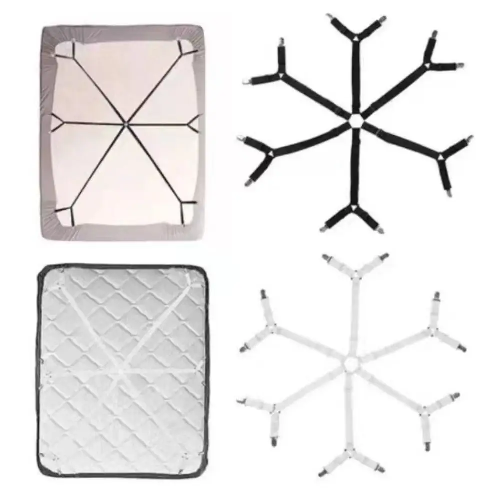 Durable 12 Clips Bed Sheet Clips Non-Slip Adjustable Bed Sheet Holder Elastic Mattress Buckle Blankets
