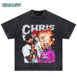 2024 Men Hip Hop T-Shirt Streetwear Portrait Graphic DTG Prints Tshirt Summer Cotton T Shirt Harajuku Casual Tops Tees Y2K