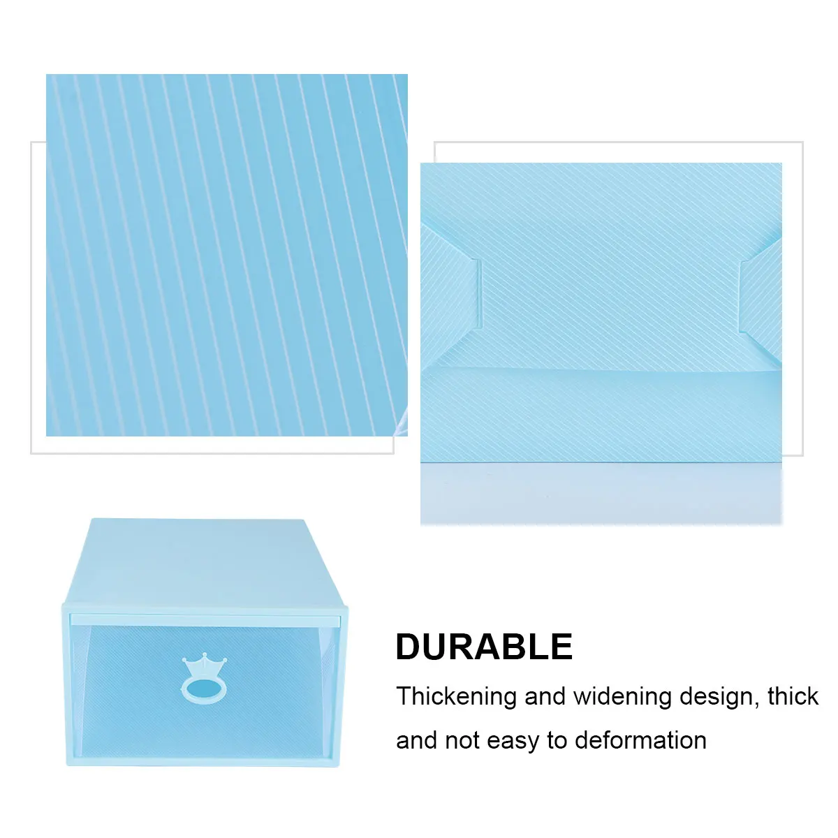 

Shoe Storage Box Plastic Container Transparent Window Foldable Bin Large Capacity Thickened Moisture Proof Shoes Case