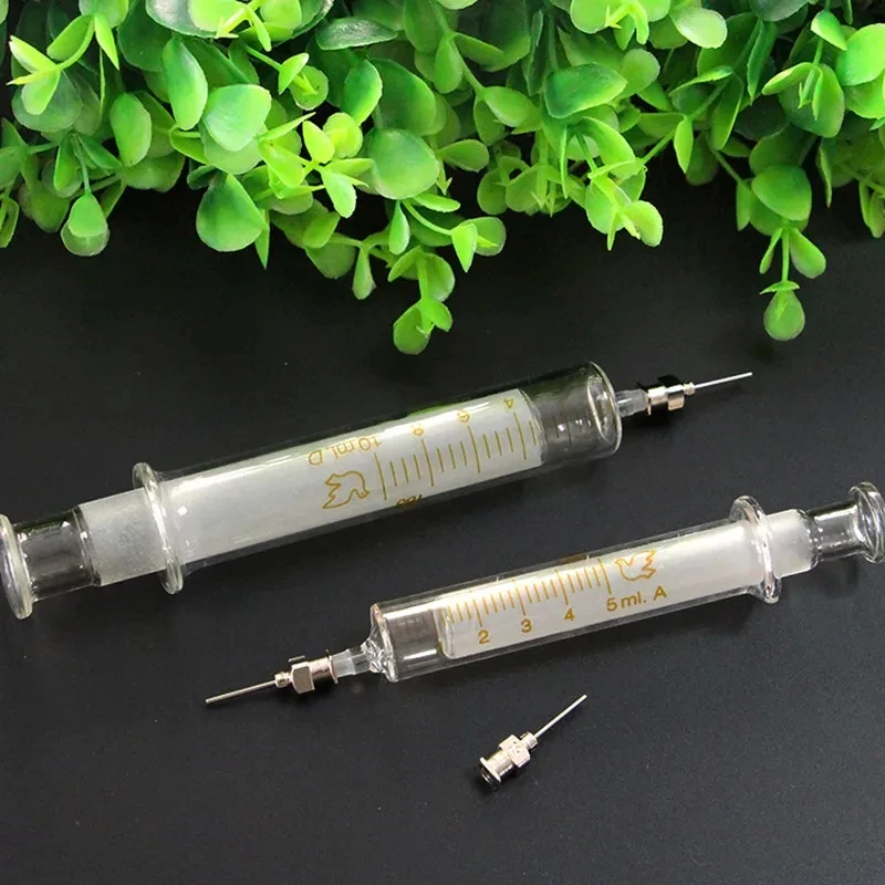 RELIFE 5ml 10ml Flux Metal Needle Glass Syringe for Mobile Phone Repair BGA PCB Ball Mounting Oil Soldering Flux Syringe Tool