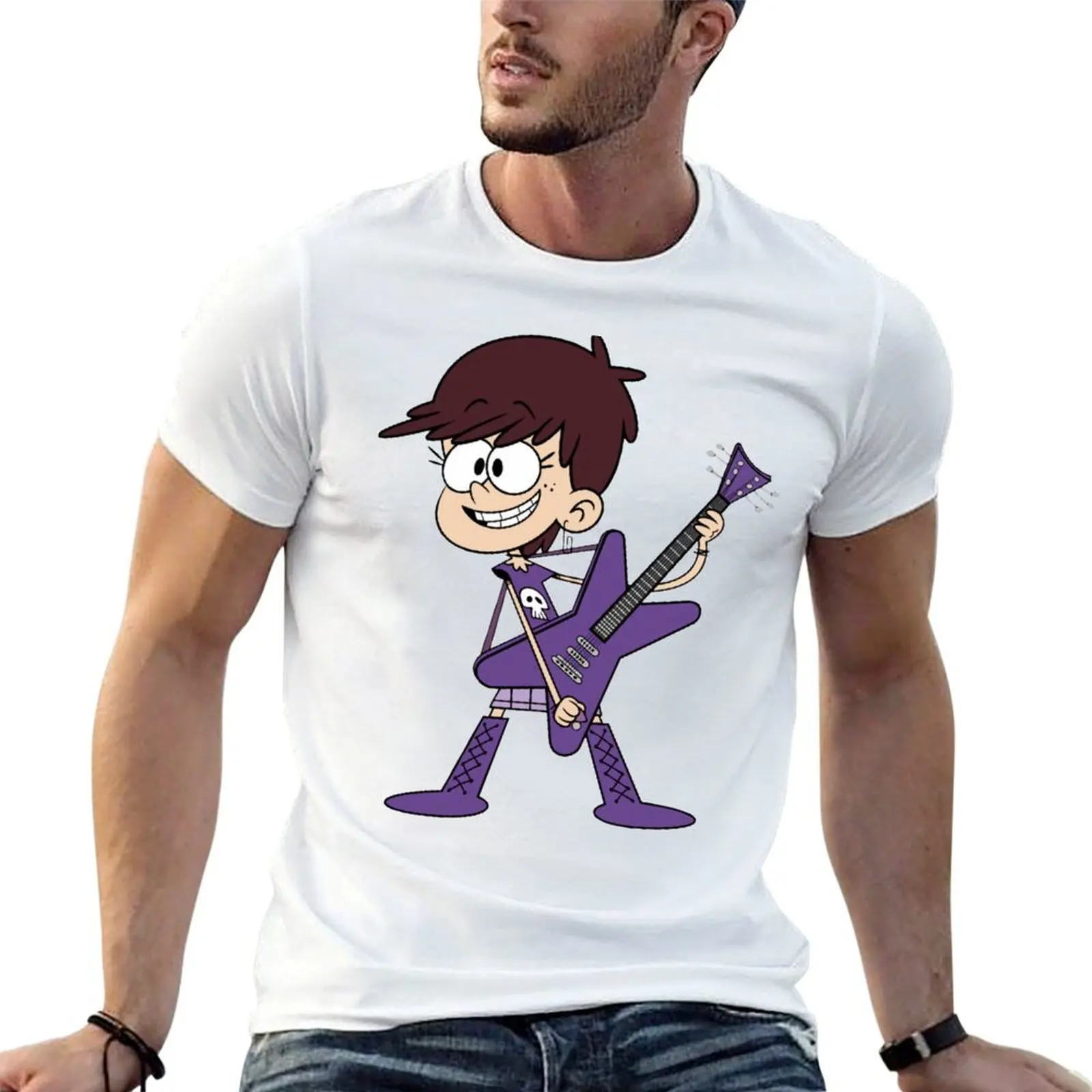 shirt cotton man loud t for man t shirts for guitar luna T-Shirt print custom violet t shirt soft