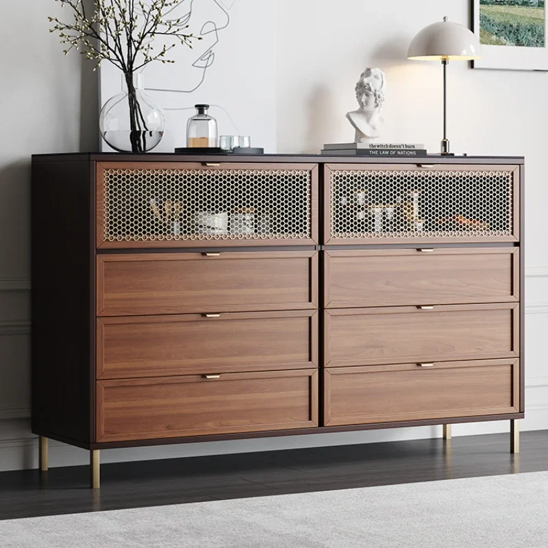 

Modern Retro Storage Storage Drawer Chest of Drawers Living Room Wall Home Cabinet Middle and Ancient Nine-Drawer Cabinet