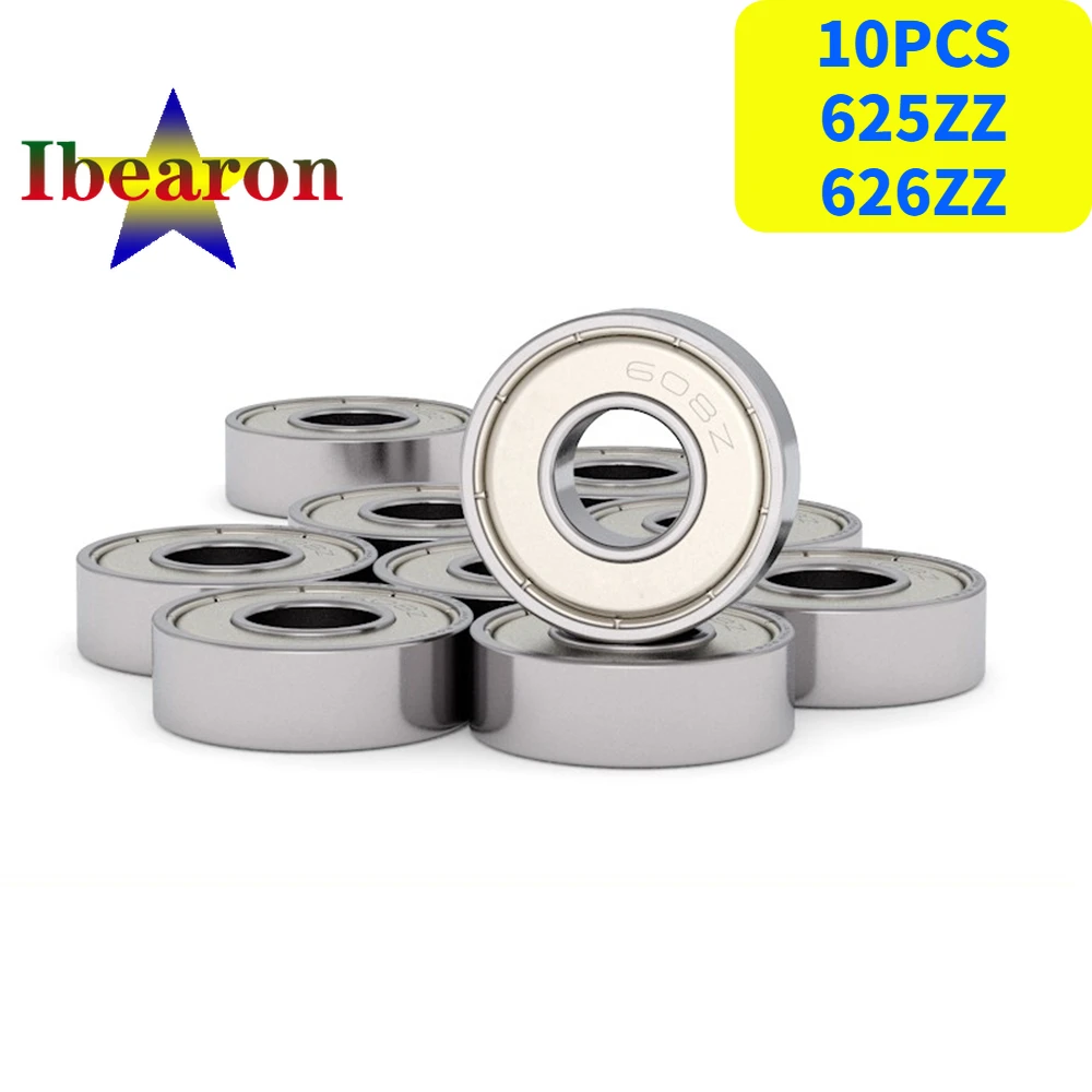 

10PCS 625ZZ 626ZZ Miniature Deep Groove Ball Bearings High Quality Double Metal Shielded Bearing Bearing Steel