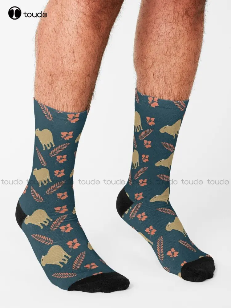 Capybaras Socks Long Socks For Women Personalized Custom Unisex Adult Teen Youth Socks 360° Digital Print Custom Gift Streetwear