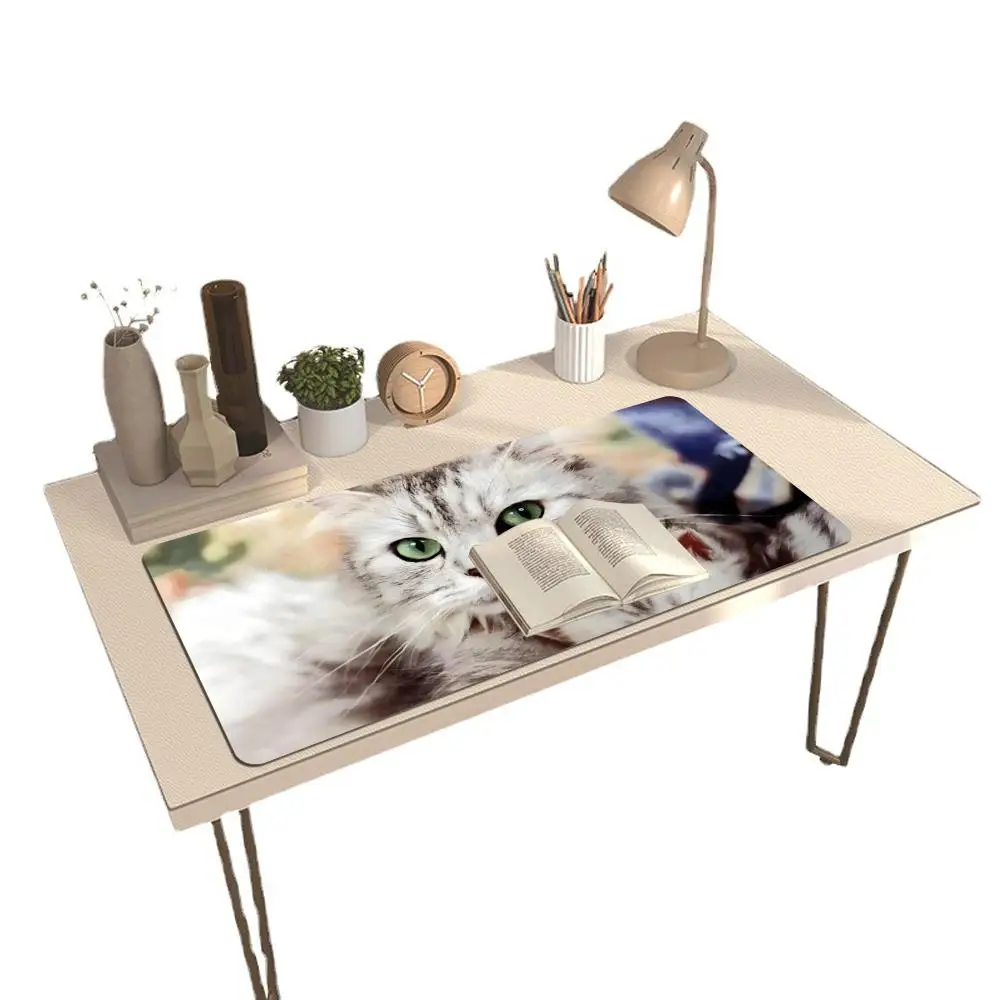 マウスパッド かわいい HD デスクパッド 拡張ゲーミングキーボードマット 大型 100x50cm XXL 猫 ゲーマー マウスパッド