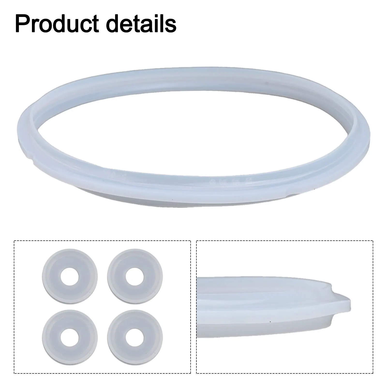 Practical New Sealing Ring Cooker Gasket Clear Silicone/Rubber Tool White Replacement Safe Accessory High Quality