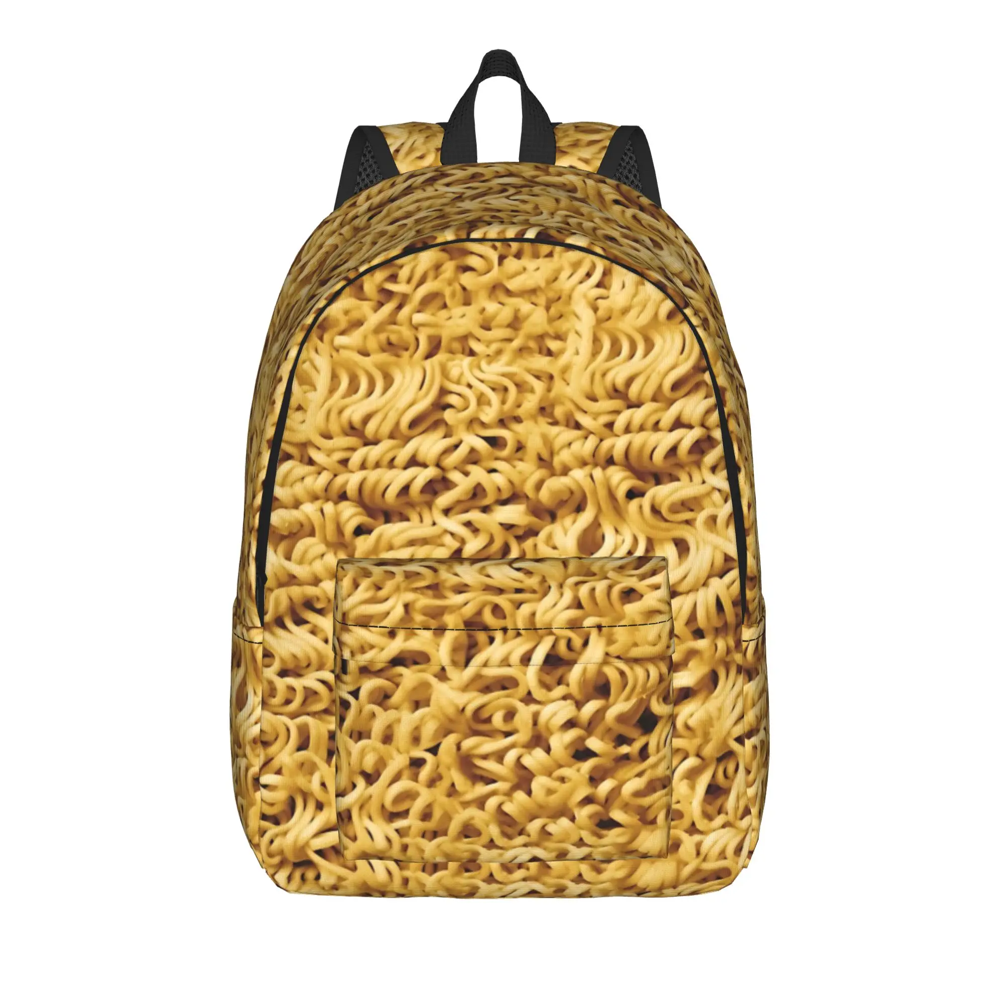 Seamless Ramen Noodle Pattern  Backpack Youth  Breathable Backpacks Polyester Fashion High School Bags Travel Designer Rucksack