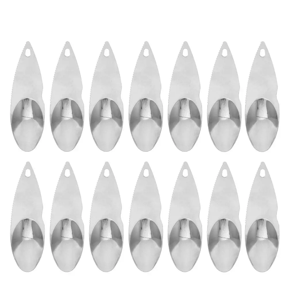 

14 Pcs Kiwi Digging Spoon Fruit Peeling Tool Portable Spoons Scoops Kiwifruit Cutters 430 Stainless Steel Flesh Tools