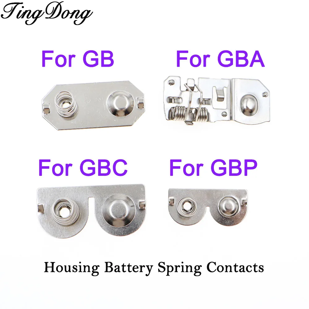 2-10PCS Replacement Housing Battery Spring Contacts Shell Battery Terminal For GB DMG‑01 GBP GBC GBA Game Console Repair Parts
